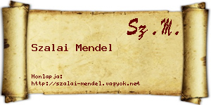 Szalai Mendel névjegykártya