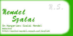 mendel szalai business card